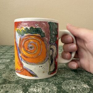 Chaleur Art By Dan May Vintage 90s Colorful "Where’s My Coffee" Mug Cup Abstract